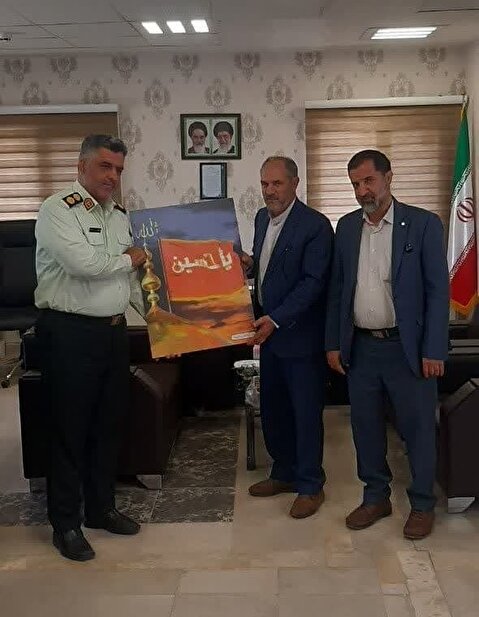 جلسه هماهنگی رئیس پلیس راه آهن کرمانشاه جناب سرهنگ اقدم با معاون جذب و مشارکت‌های مردمی ستاد عتبات کرمانشاه